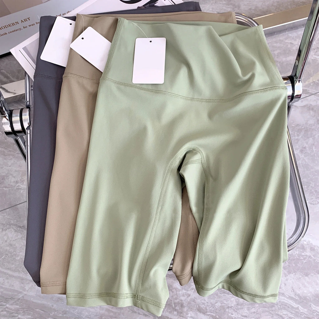 Pantalones cortos de Yoga de verano, mallas elásticas transpirables, mallas deportivas de secado rápido, Fitness, Yoga, ciclismo, pantalones cortos atléticos para gimnasio