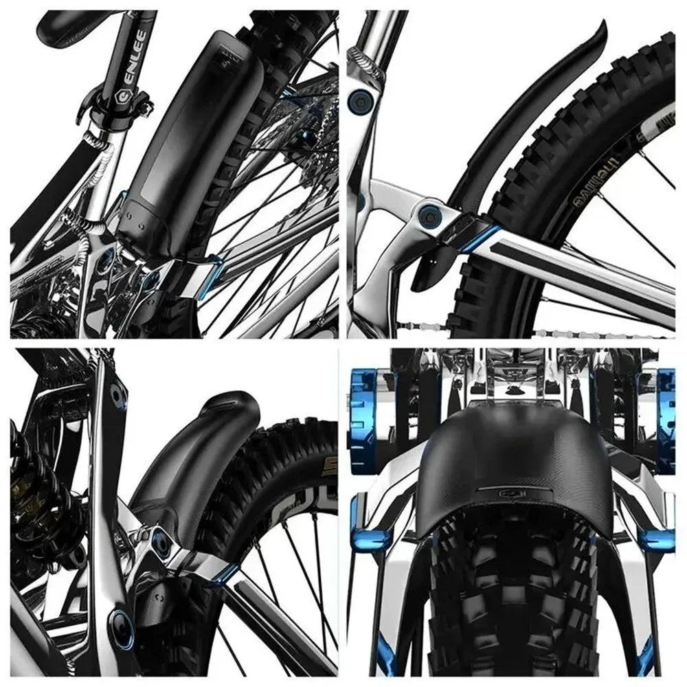 1/2 Uds ENLEE bicicleta guardabarros de carcasa dura bicicleta delantera trasera neumático rueda guardabarros MTB bicicleta guardabarros accesorios de pieza de ciclismo