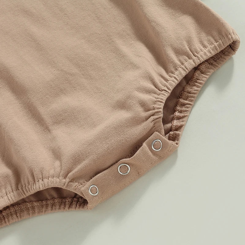 Pelele para bebé recién nacido, ropa de cuello redondo, monos sueltos informales sólidos, Pelele de algodón para niño pequeño