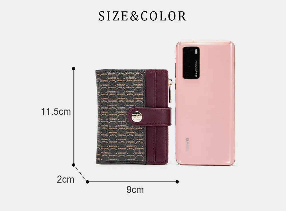 CHCH-funda para tarjetas de diseño cuadrado Retro clásico, marca de lujo, botón de moda, Clip plegable clásico para dinero, compacto, ligero, de lujo