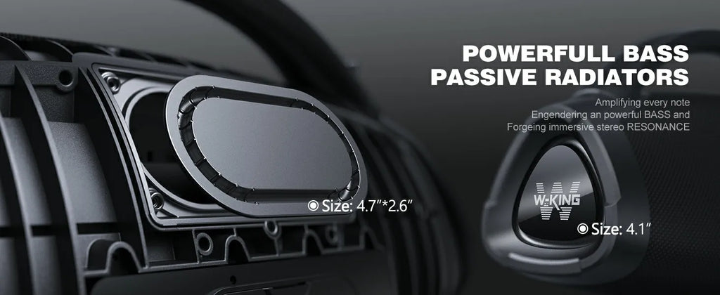 Altavoz Bluetooth W-KING X20 de 200W RMS, Gran Altavoz Portátil para Exteriores, 5 Unidades/3 Vías/Subwoofer de 7.5 Pulgadas/Aplicación Personalizada, Bajos Potentes/Entrada para Guitarra