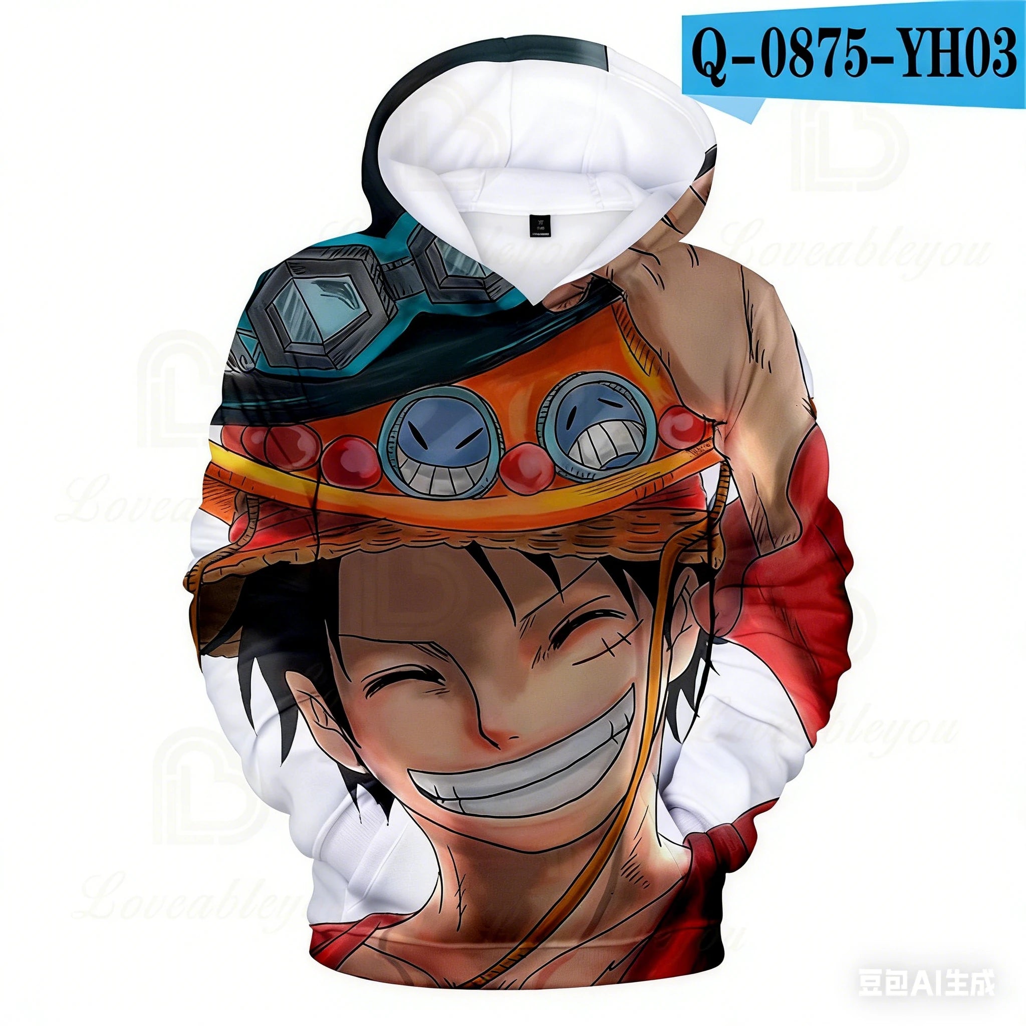 2025 Anime One Piece Monkey D. Luffy Sudaderas con capucha Sudadera Niños Adultos Manga larga Sudaderas con capucha con estampado 3D Sudadera para niños Jersey