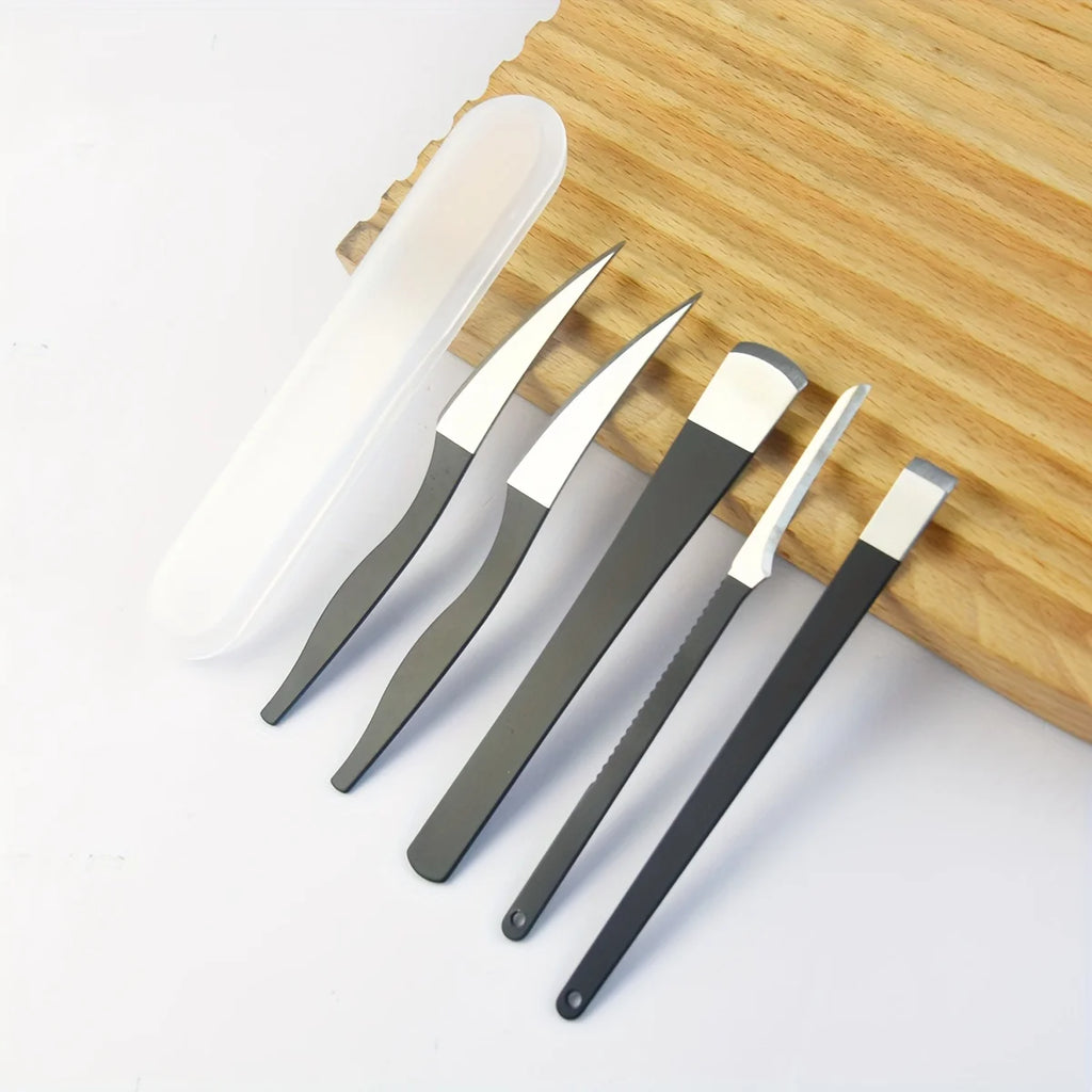 5 uds nuevos cuchillos para uñas de los pies, afeitadoras de callos, juego de cuchillos para pedicura, Kit de herramientas profesionales para pedicura con caja de almacenamiento, piel muerta