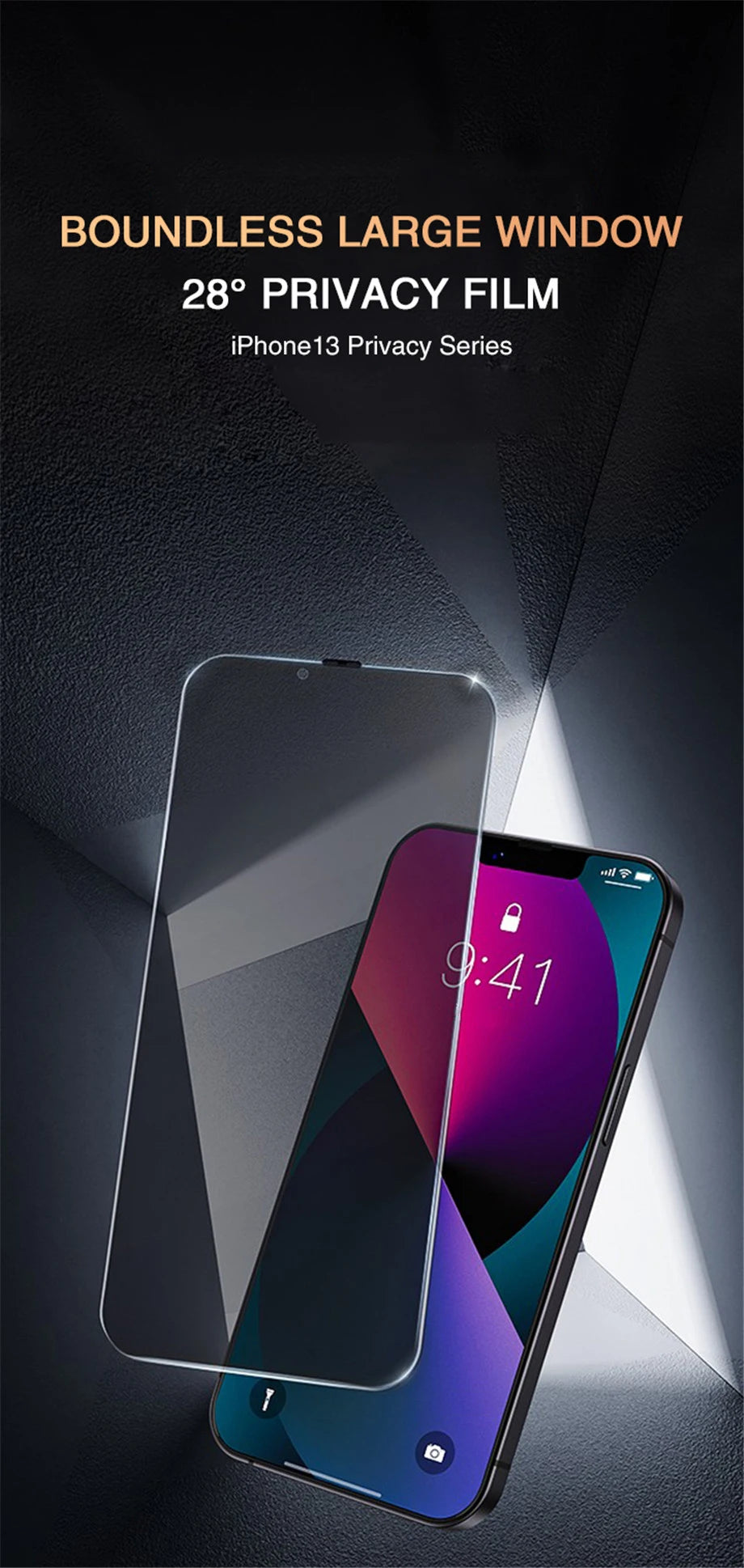 2 unidades de protector de pantalla antiespía de cubierta completa para iPhone 11 12 13 14 PRO MAX 6 7 8 Plus XS X XR de vidrio templado de privacidad