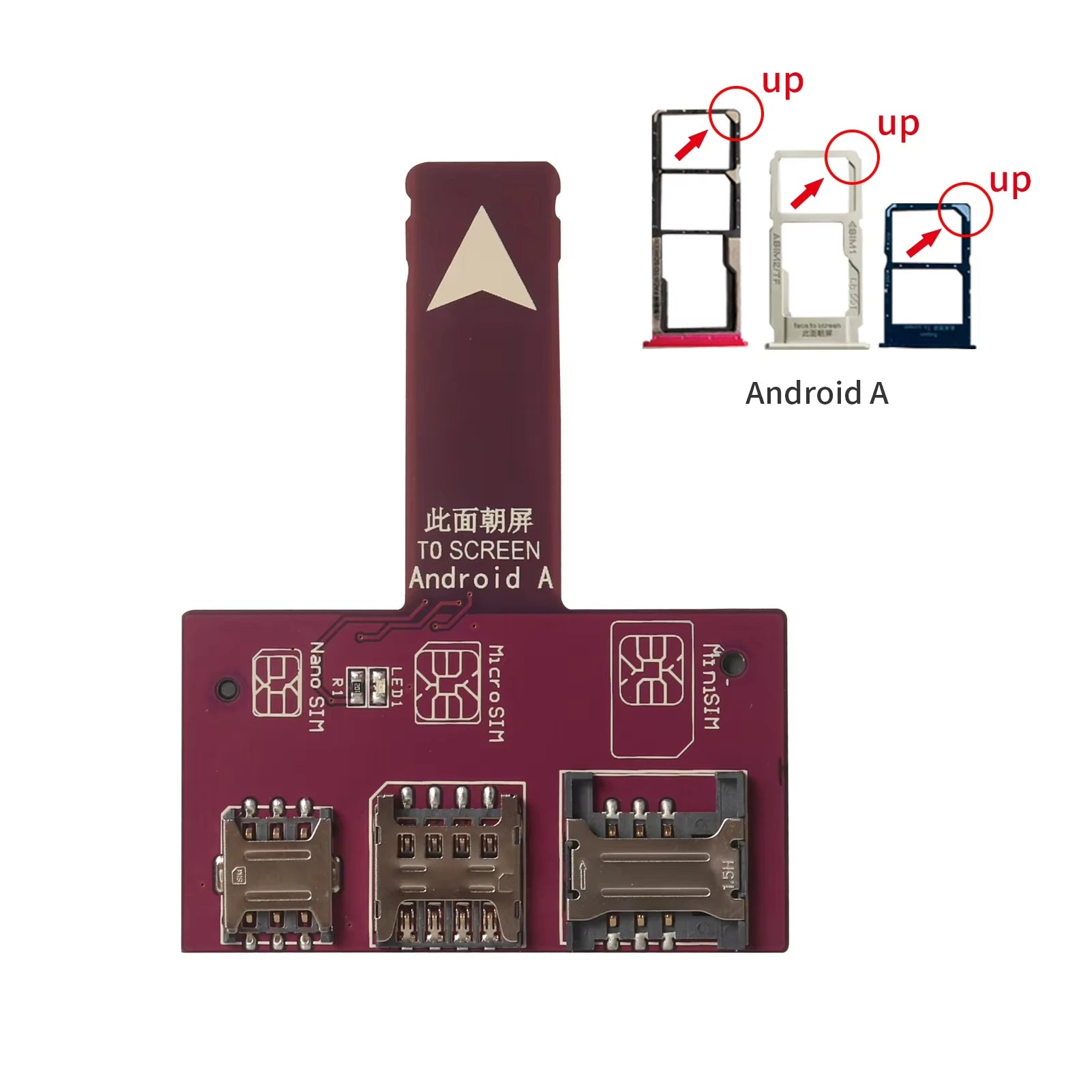 Para iPhone tarjeta SIM 4 en 1, adaptador de ranura para tarjeta externa, cambiador rápido de tarjetas, soporte para lector de tarjetas SIM para iPhone, reinicio gratuito Nano