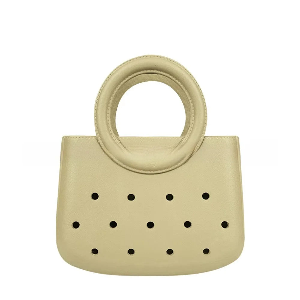 Bolsa de Almacenamiento Impermeable de Material EVA, Bolsa de Playa con Diseño Calado, Estilo Casual de Viaje, Tamaño Pequeño, para Uso Diario