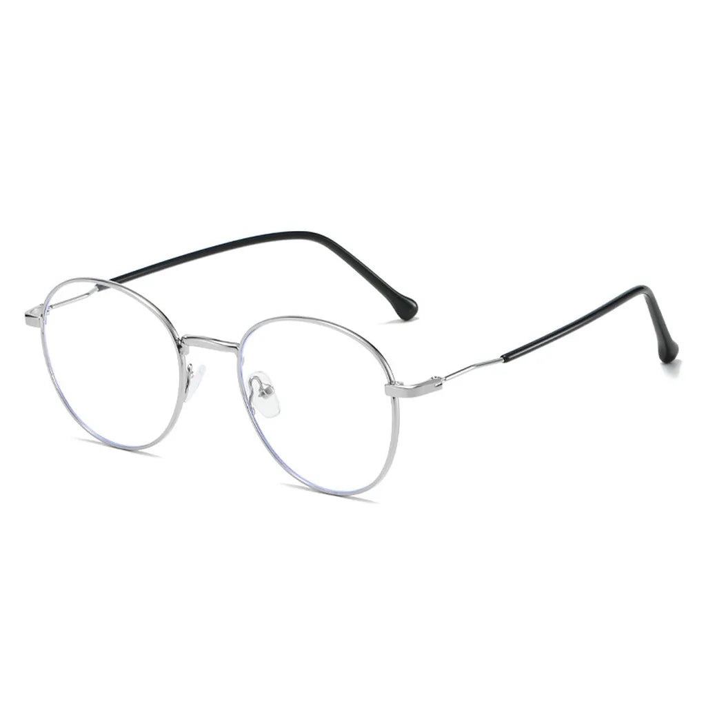 Gafas Fotocromáticas con Bloqueo de Luz Azul para Mujer y Hombre, Gafas de Computadora Redondas Retro, Gafas Antideslumbrantes Camaleón, Montura Óptica
