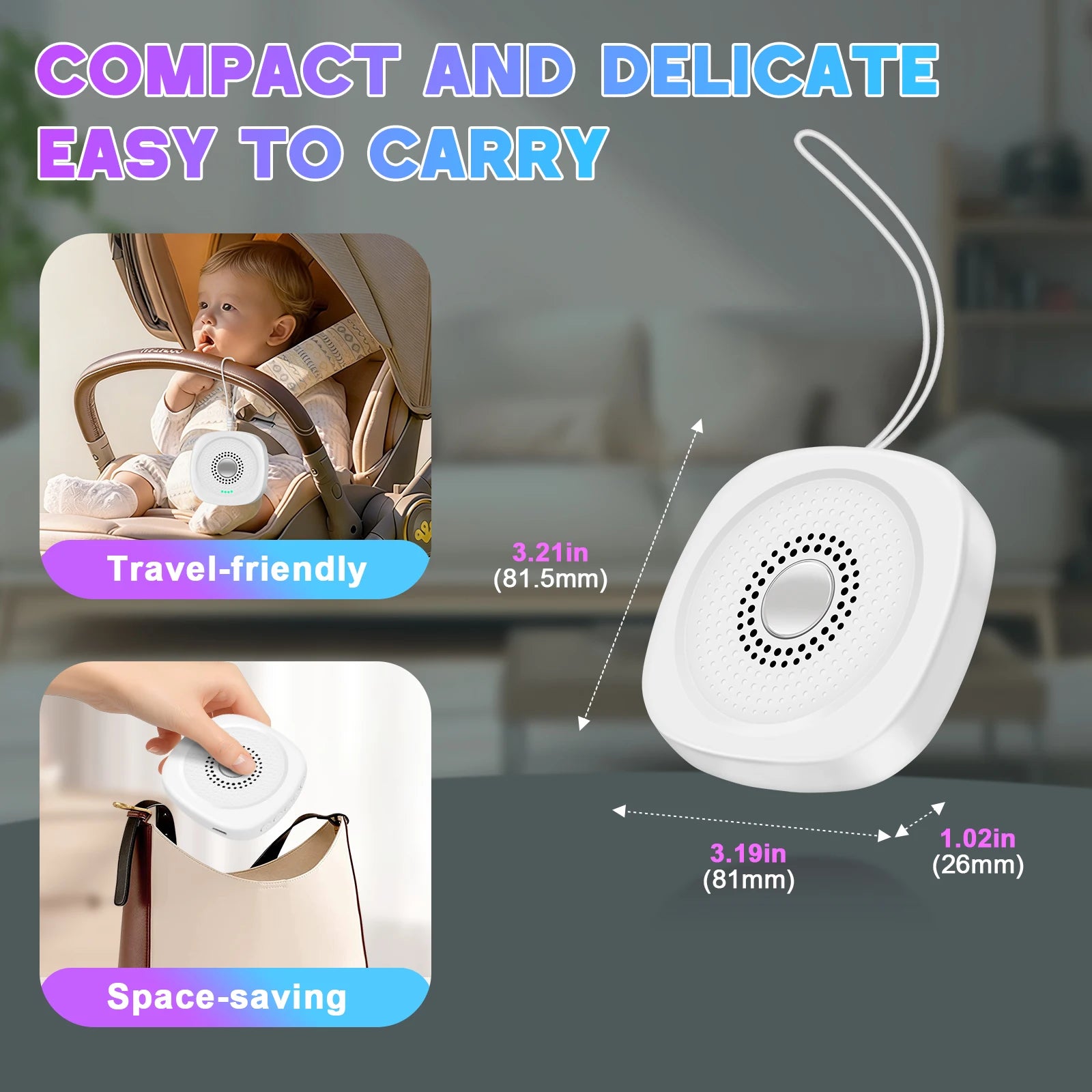 Máquina de Sonido Blanco con 10 Sonidos Relajantes, Ayuda para Dormir para Bebés, Niños y Adultos, Relajación Nocturna, Dispositivo para Aliviar la Presión