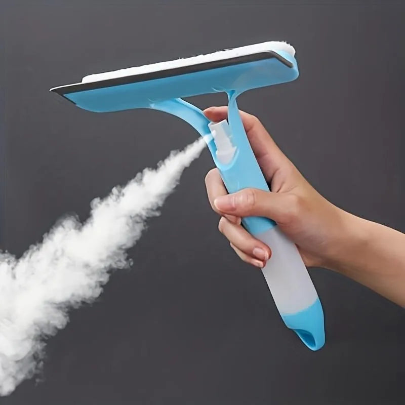 Limpiador de vidrio multifunción, cepillo de limpieza de ventanas para el hogar, pulverizador, cepillo de limpieza de jabón, cepillo de goma automotriz para el hogar