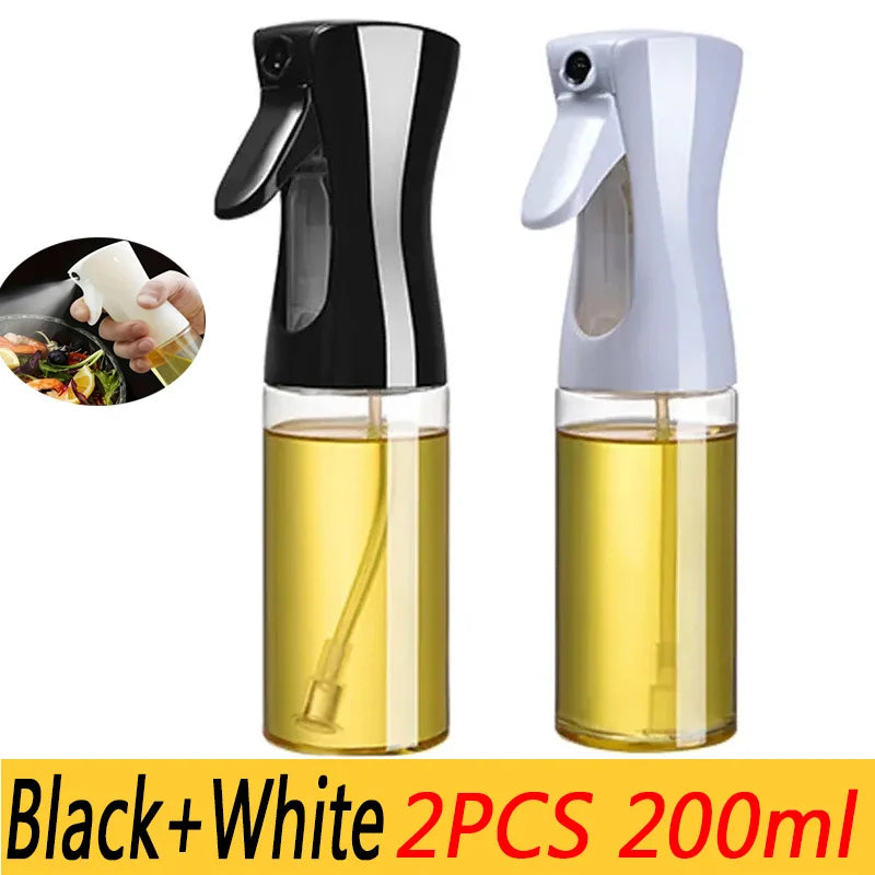 Botella pulverizadora de aceite de 200/300/500ml, pulverizador de aceite de oliva para cocinar barbacoa, pulverizador de aceite para hornear de plástico, botella vacía, botella de vinagre o cepillo de aceite