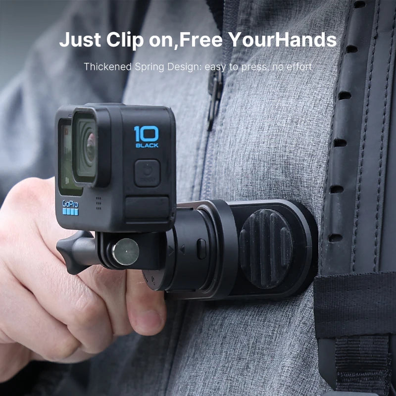 Ulanzi Go-Quick II Soporte magnético para correa de mochila de liberación rápida para Gopro para DJI OSMO para sistema QR de cámara de acción Insta360