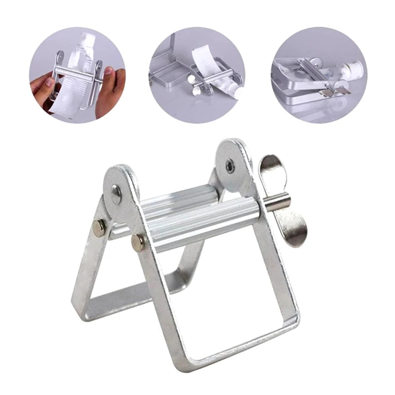 Dispensador Manual de Pasta Dental Metálico, Soporte para Tubos de Pintura, Cosméticos y Cremas