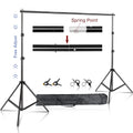 Soporte de Fondo para Estudio Fotográfico y de Video de 2.6x3M/8.5x10 pies, Sistema de Soporte de Fondo Telescópico Ajustable con Bolsa de Transporte