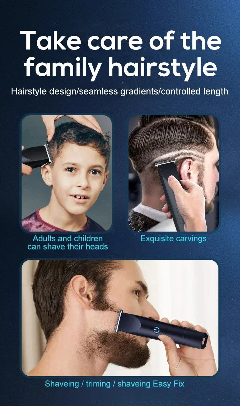 Nueva Cortadora de Pelo Eléctrica para Hombre, Recortadora Corporal y de Vello Púbico, Impermeable, con Cuchilla de Cerámica Reemplazable