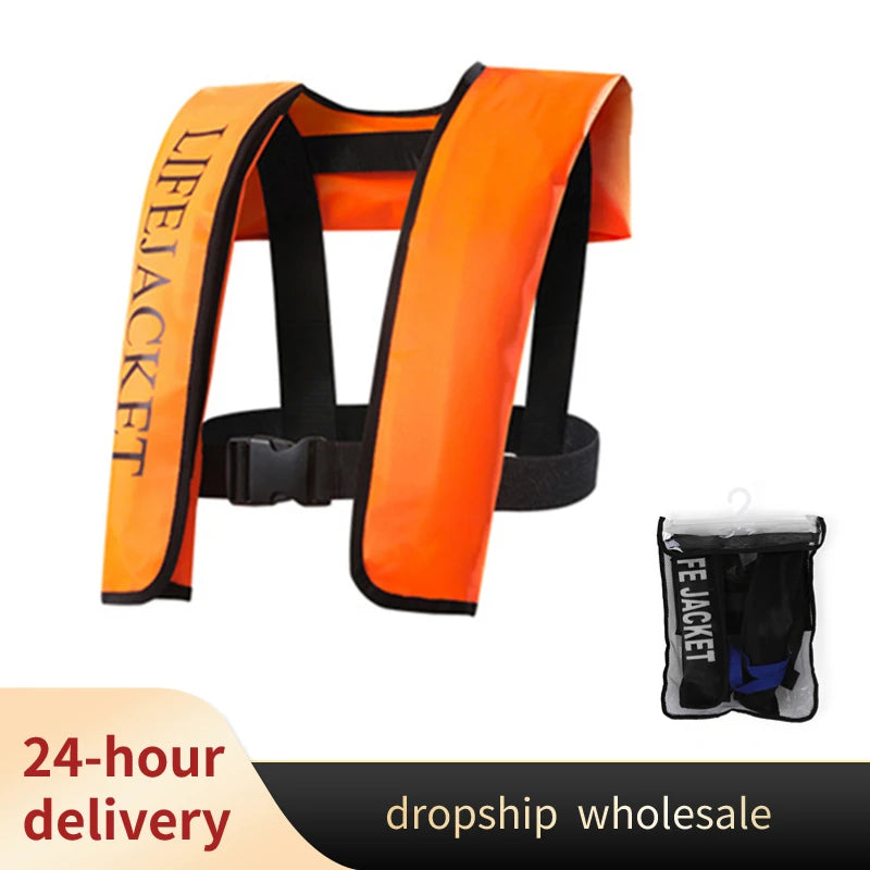 Chaleco salvavidas inflable para adultos, chaqueta de supervivencia para natación, pesca profesional, traje de baño inflable Manual, deportes acuáticos, 1 unidad