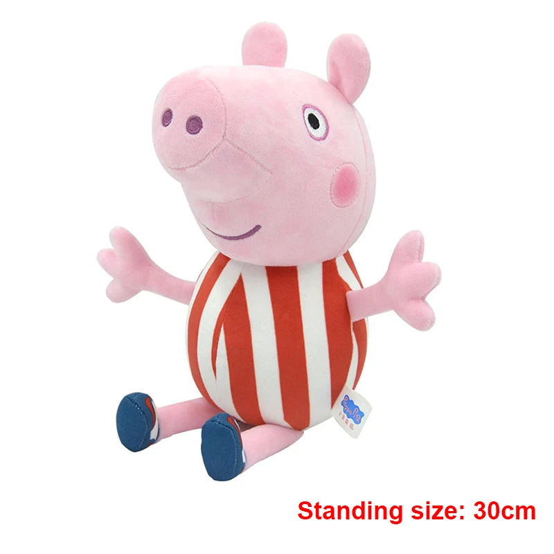 30cm Original Peppa Pig juguetes de peluche George Eddie Bear Mr dinosaurio figura de Anime juguetes de peluche niños juguete de regalo de Navidad
