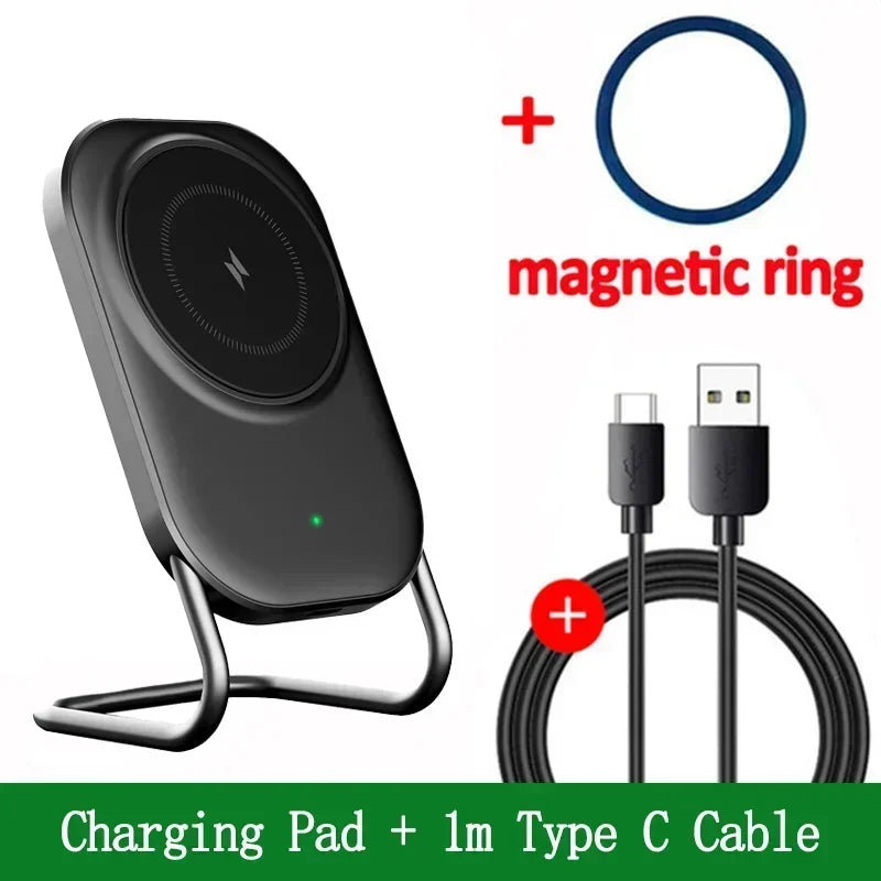 Cargador Inalámbrico Magnético, Soporte de Escritorio Ajustable y Desmontable, Estación de Carga Rápida Compatible con iPhone 17, 16, 15, 14, 13 Series