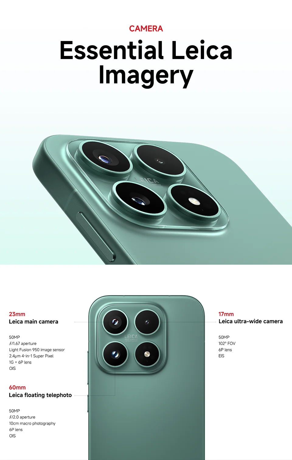 【Versión Global】 Xiaomi 17 Smartphone 5G 12GB RAM Batería de 6330mAh Cámara Leica de 50MP HyperCharge de 100W Snapdragon ®   8 Elite Gen 5