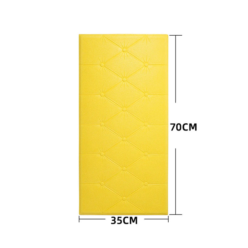 Papel Tapiz Autoadhesivo 3D, Almohadilla de Pared Anticolisión, para Dormitorio Infantil, Sala de Estar, Almohadilla de Espuma Suave, Decoración del Hogar