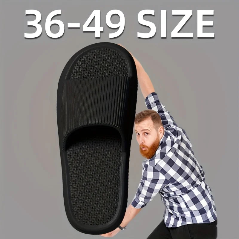 Zapatillas silenciosas de verano para hombre, sandalias antideslizantes con suela de EVA suave para interior del hogar y baño, a prueba de olores, cómodas y ligeras