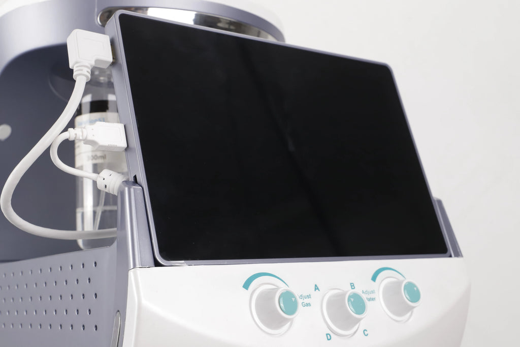 7 en 1 Analizador inteligente de azul hielo Máquina facial multifunción Diamond Hydra Dermoabrasión Facial Aquafacial