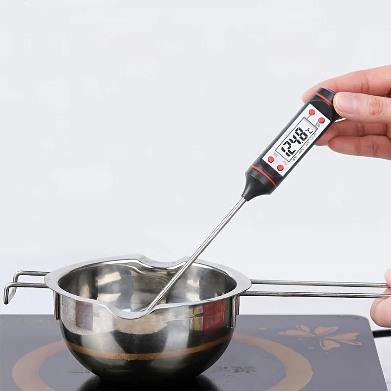 Termómetro digital para carne con sonda para barbacoa para cocinar alimentos, para agua, leche, aceite, horno, medición de temperatura, digital con precisión de 0,1