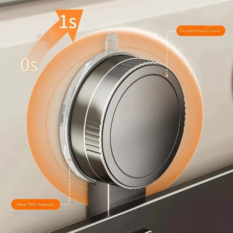 Estante de almacenamiento con ventosa, estante de almacenamiento montado en la pared sin perforaciones, ahorro de espacio, estante de almacenamiento para baño y cocina, soporte para esponja de cocina