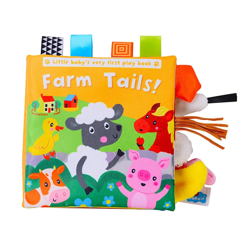 Libros suaves para bebés, juguetes 3D con tacto y sensación de tela arrugada, libros para bebés, niños, tacto y sensación arrugada, regalos para niños pequeños