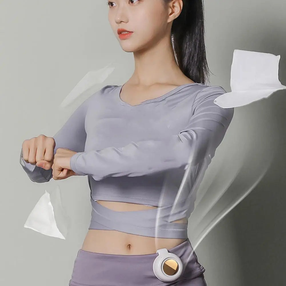 Mini ventilador con clip para colgar en la cintura y el cuello, ventilador eléctrico de refrigeración por aire, ventilador USB sin aspas para acampar al aire libre, accesorios de pesca