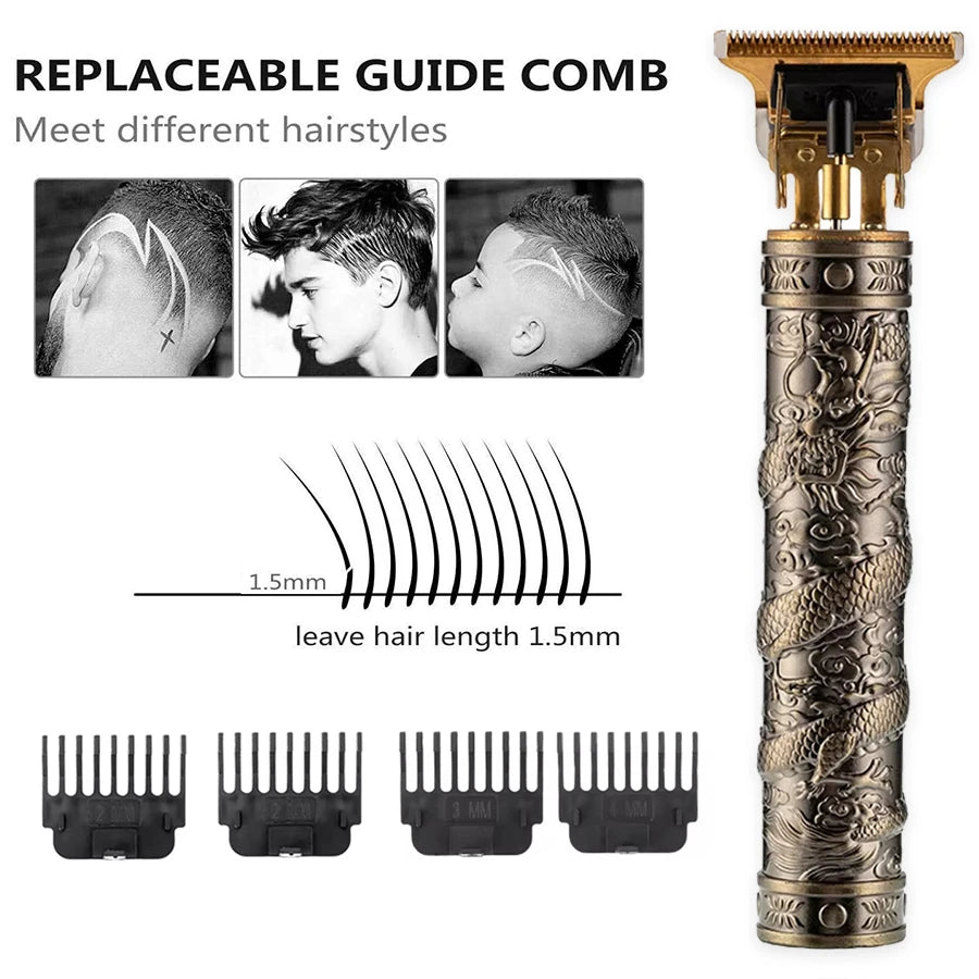 Afeitadora masculina eléctrica - resistente al agua, cableada, seca / húmeda, incluyendo múltiples accesorios y cepillos de limpieza, mini afeitadora portátil, adecuada para peluqueros novatos o profesionales