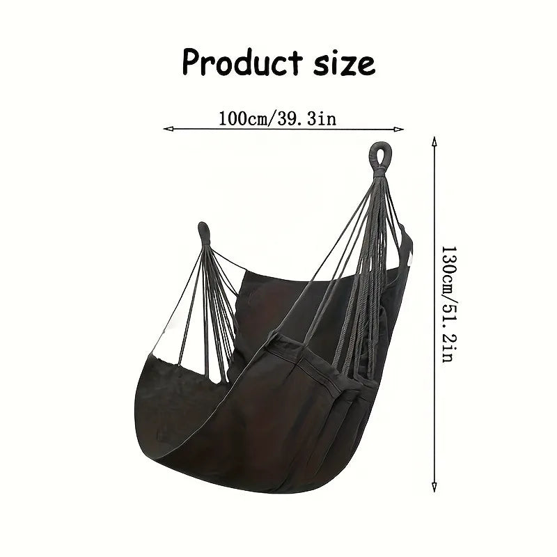 Hamaca de tela de ocio, silla columpio para exteriores, hamaca para dormitorio, hamaca antivuelco (con bolsa de almacenamiento, 1 ud.