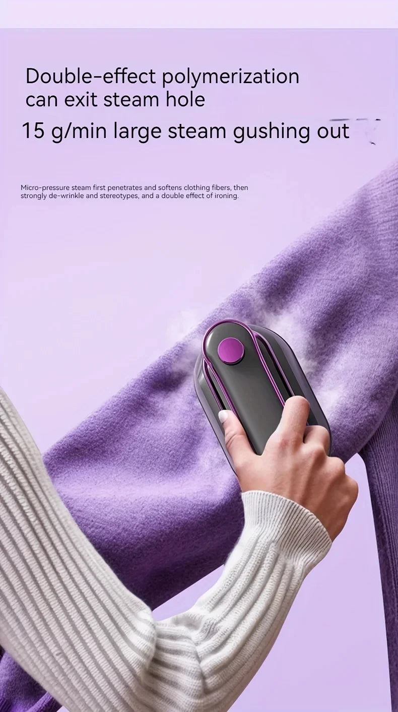 Plancha de vapor portátil para dormitorio, plancha colgante para el hogar, plegable para viajes fáciles, vestidor y planchado rápido de ropa