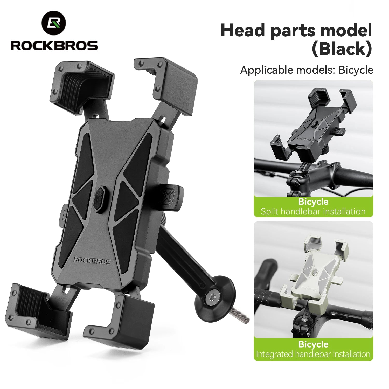 ROCKBROS Soporte para teléfono de bicicleta Monte liviano 4.5-7.2 pulgadas soporte para teléfono inteligente soporte de soporte de teléfonos accesorios para bicicletas