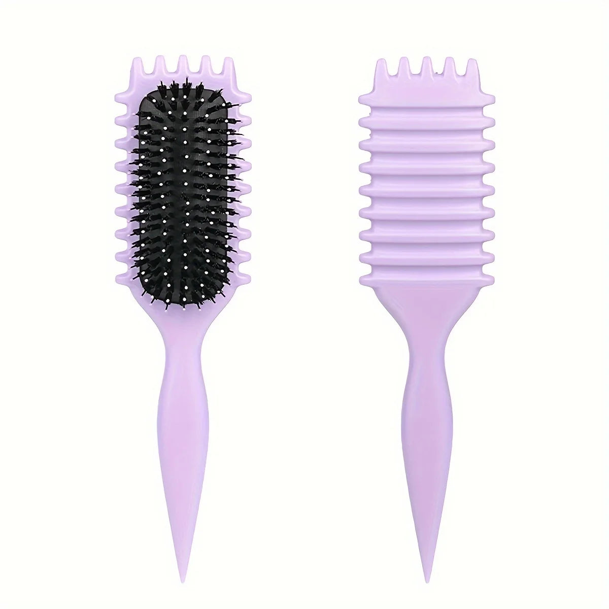 1 cepillo de caramelo, cepillo para peinar el cabello rizado, desenredante con puntas, reduce la separación de tirar, cerdas de nailon para todo tipo de rizo