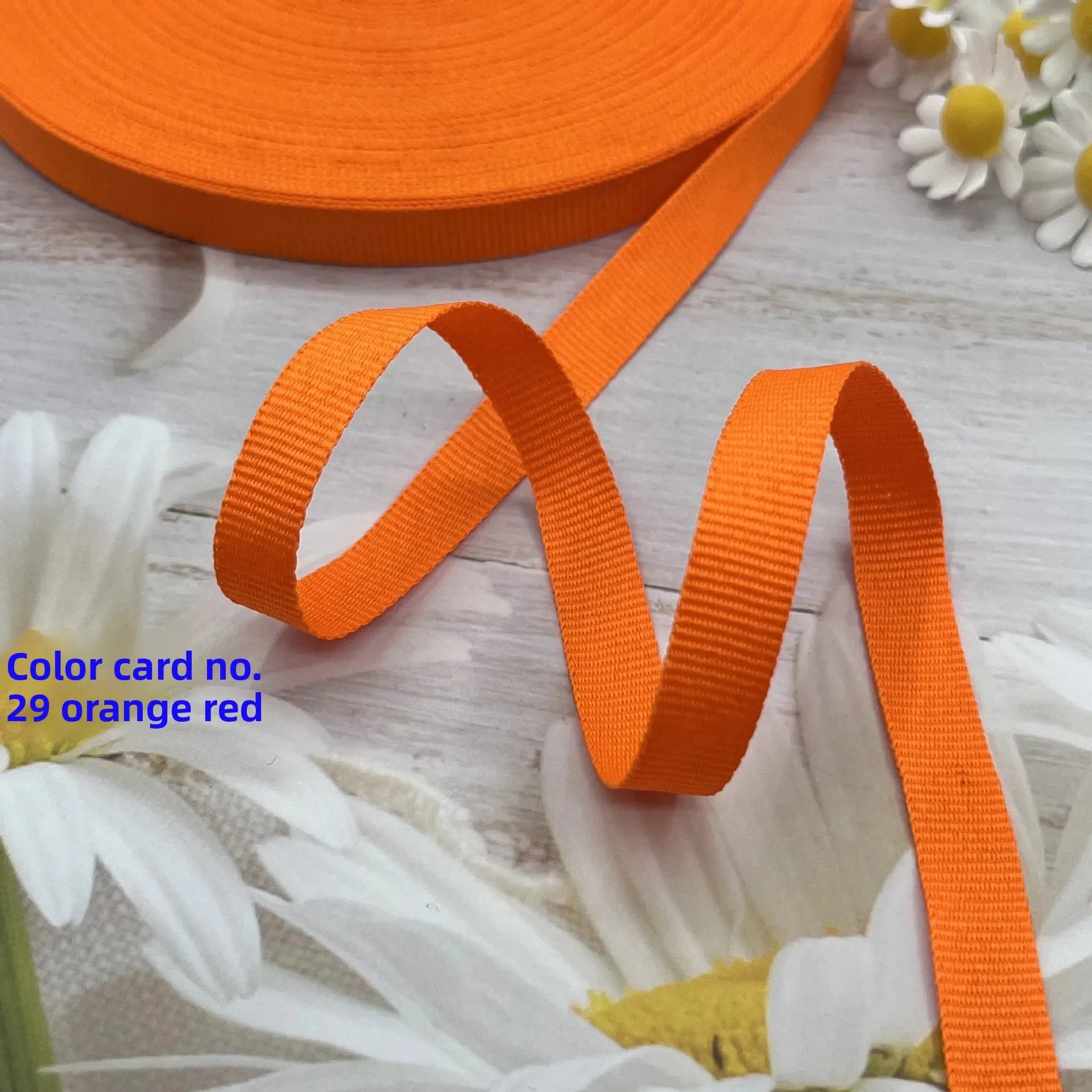 Cinta de encuadernación de borde de tejido liso de poliéster colorido, cinturón de tela de nailon, cinturón de lona con borde en rollo, corbatas para artículos para el hogar
