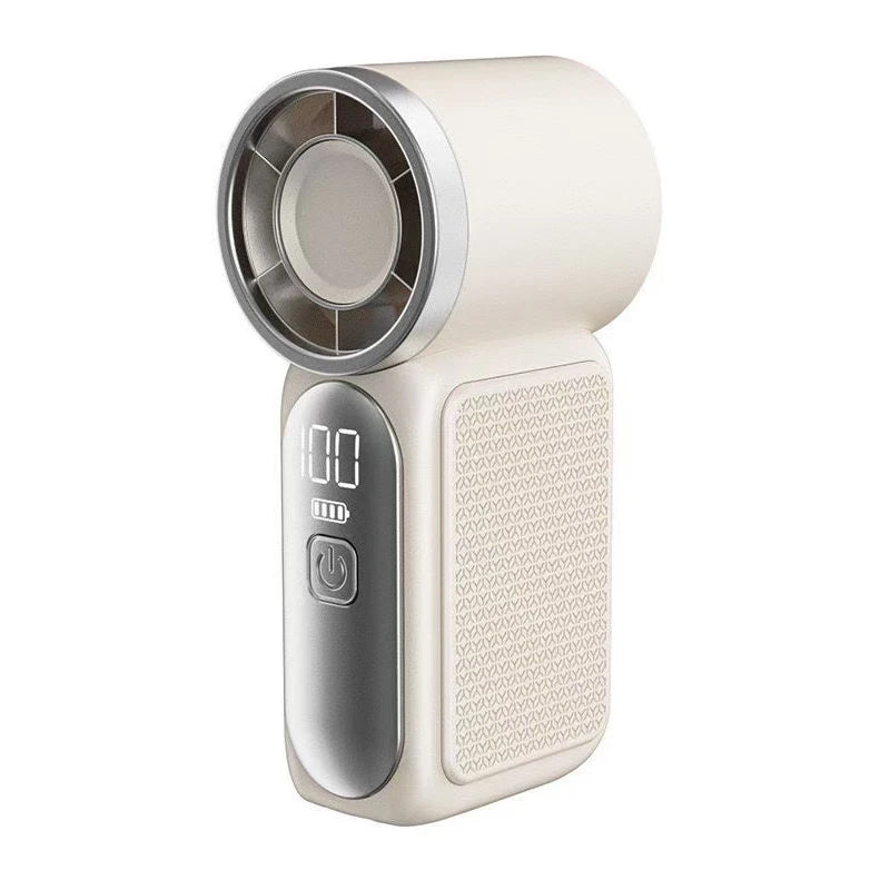 Mini Ventilador Portátil de Mano con Pantalla LED, Ventilador de Alta Velocidad, Ventilador de Escritorio, Refrigeración para Exteriores, Ventilador Recargable