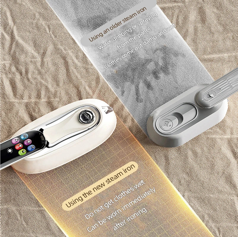 Plancha de Vapor Portátil EU 2026, Nueva Plancha de Vapor Inteligente con Pantalla LED Digital, Plancha de Vapor Portátil para Viajes y Hogar, Plancha de Vapor de Mano de Alta Potencia de 1200W