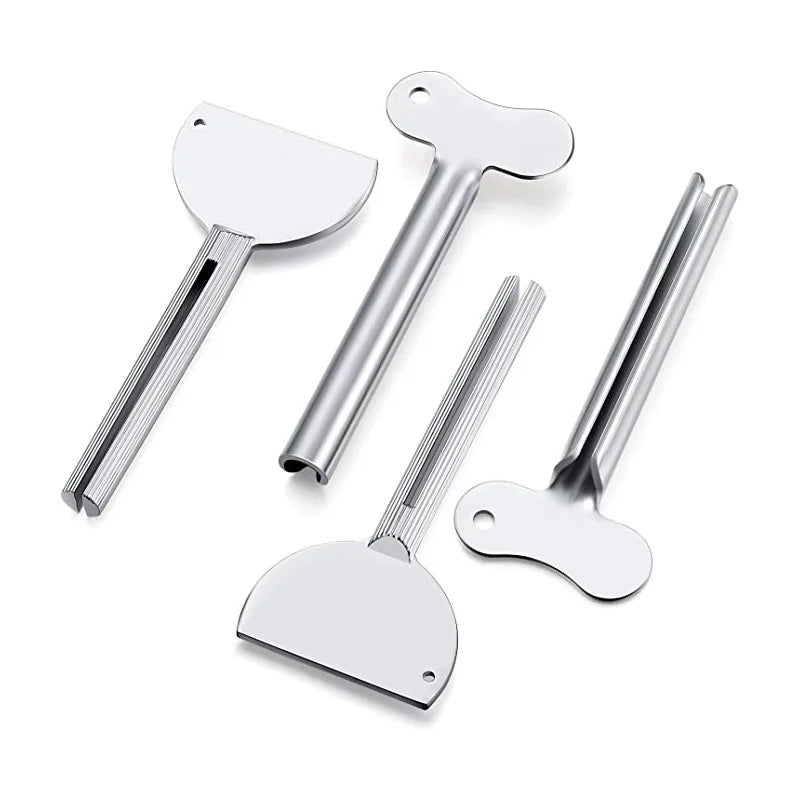 Exprimidor de pasta de dientes de acero inoxidable, limpiador Facial, dispensador de pasta de dientes, herramientas de tubo, accesorios de baño de Metal, 1 ud.