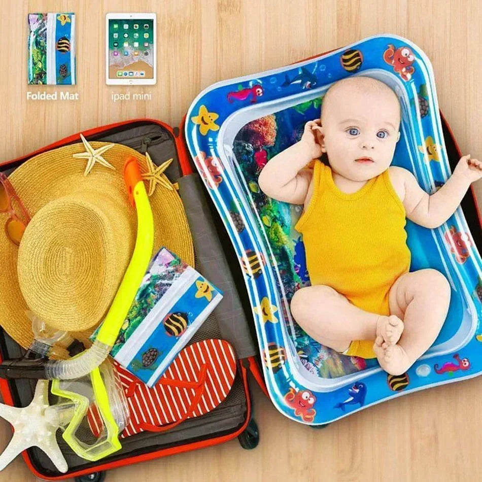 Estera de juego de agua para bebé, cojín inflable de PVC para tiempo de barriga infantil, almohadilla de agua para niños, juguetes de actividades de desarrollo de educación temprana