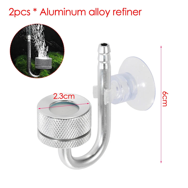 Generador de CO2 para acuario, botella de acero inoxidable de alta presión, cilindro de Gas, accesorios para acuario, 2L/1L