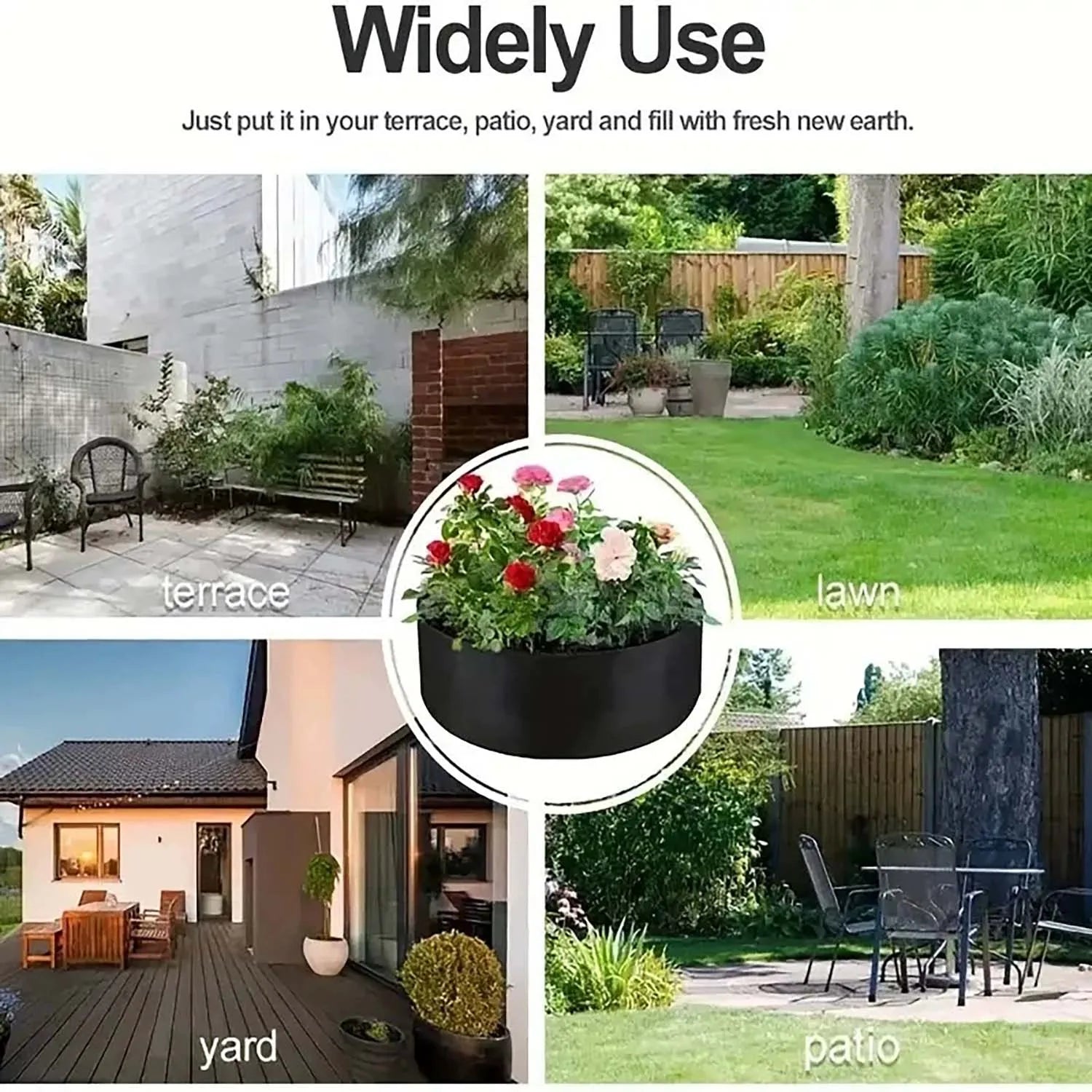 Macetas de Cultivo No Tejidas con 6+1 Compartimentos, Suministros de Jardinería, Macetas de Jardín para Exteriores, Contenedor para Flores y Vegetales, Saco para Semillas