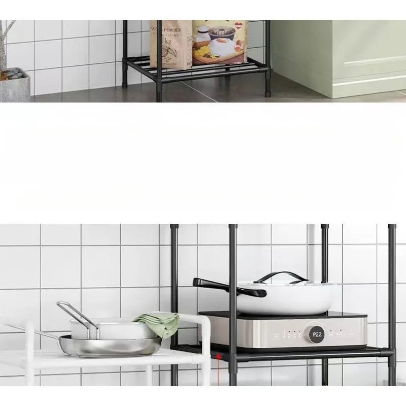 Carrito de almacenamiento para cocina con estantes - unidad de almacenamiento doméstica de varios niveles - organizador de estantes para baño