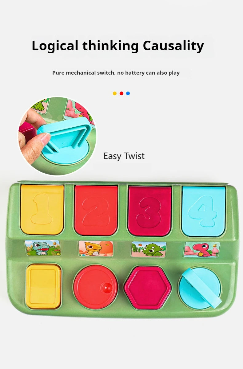 Juguete emergente de actividad interactiva para bebés, juguete con causa y efecto, juegos de desarrollo para bebés, juguetes educativos de aprendizaje Montessori