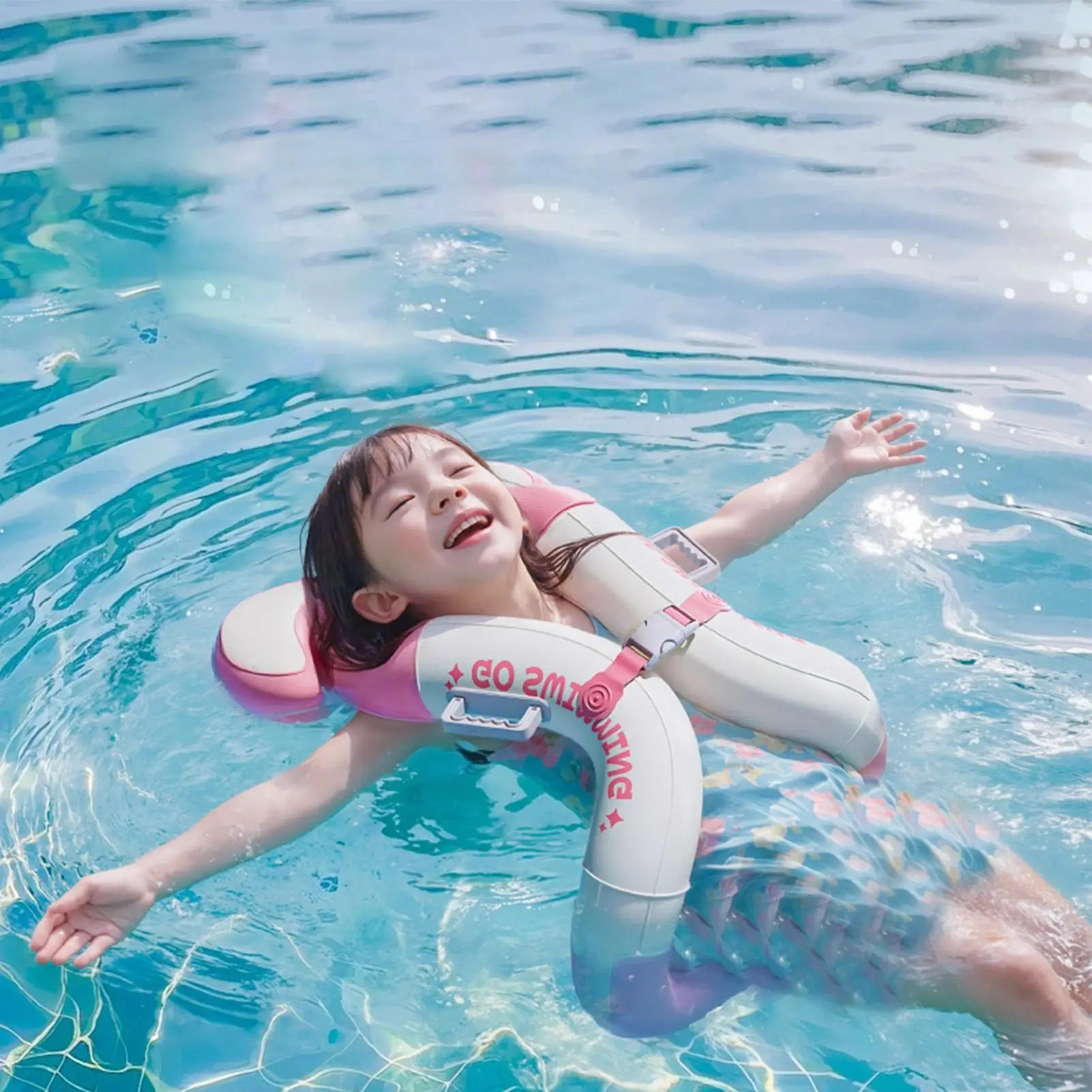Chaleco de anillo de natación inflable con bolsas de aire dobles y hebilla de seguridad ajustable, flotador de piscina para niños, fiesta de juegos acuáticos