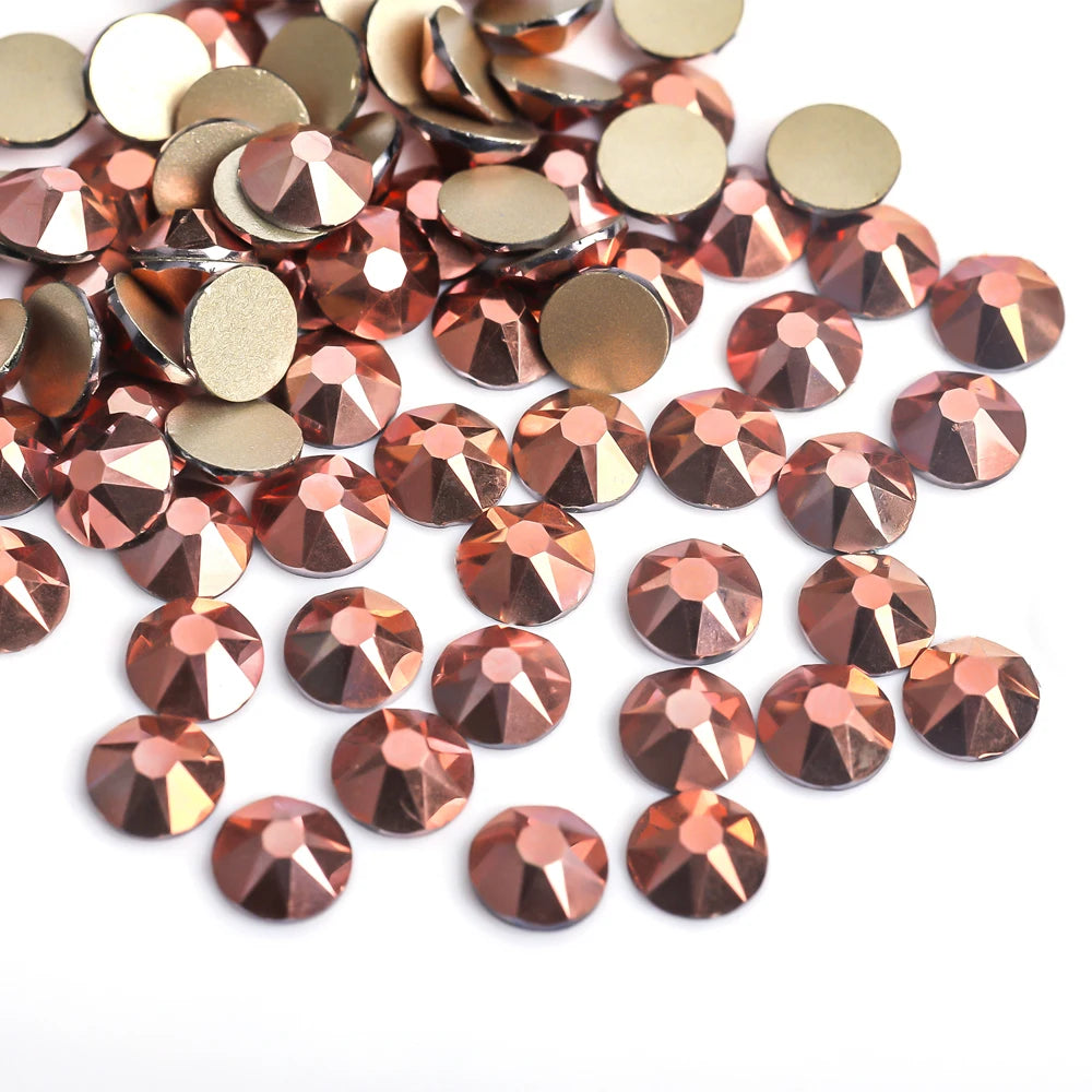 VC 2088-diamantes de imitación para decoración de uñas, 16 caras de corte, cristales brillantes, ss10-30 Strass 8Big + 8Small, sin fijación térmica