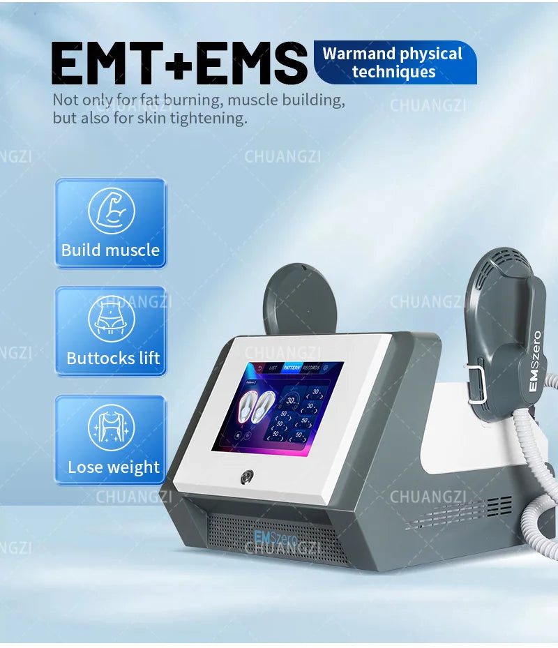 Máquina esculpida EMSzero 15Tesla 6500w EMS RF adelgazamiento de grasa quema estimulación muscular escultura corporal 15 terapia electromagnética