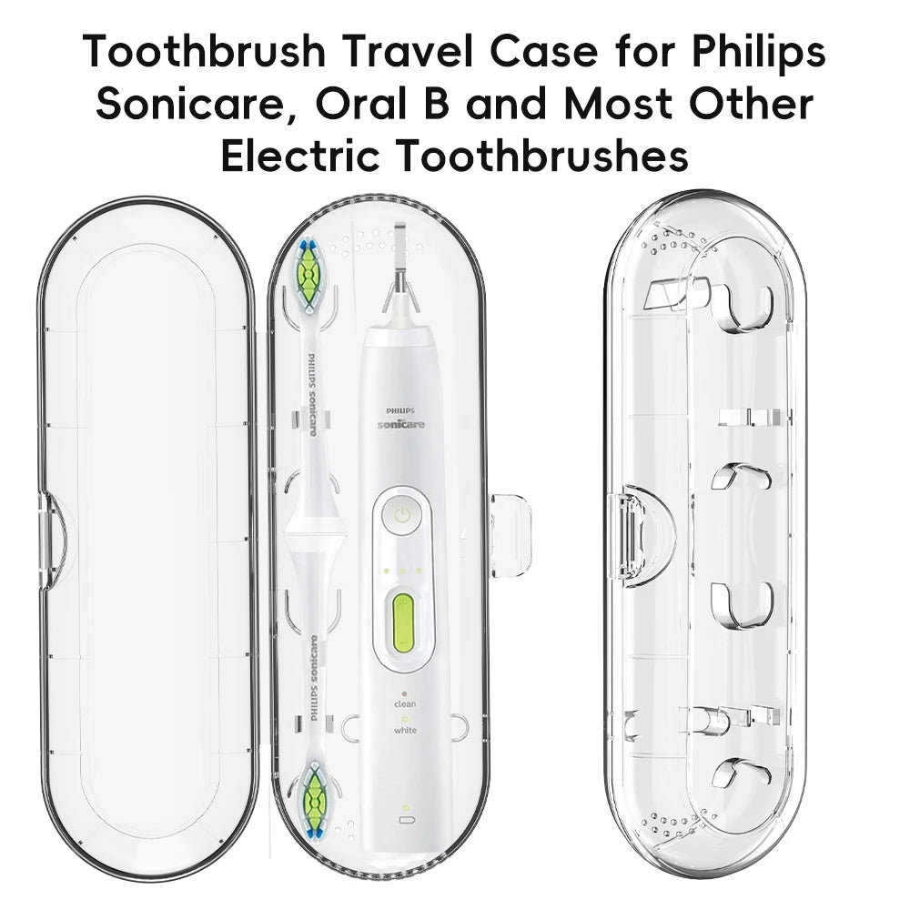 Estuche de viaje para cepillos de dientes eléctricos Philips Sonicare, Oral B y la mayoría de otros cepillos de dientes eléctricos, caja protectora portátil de limpieza