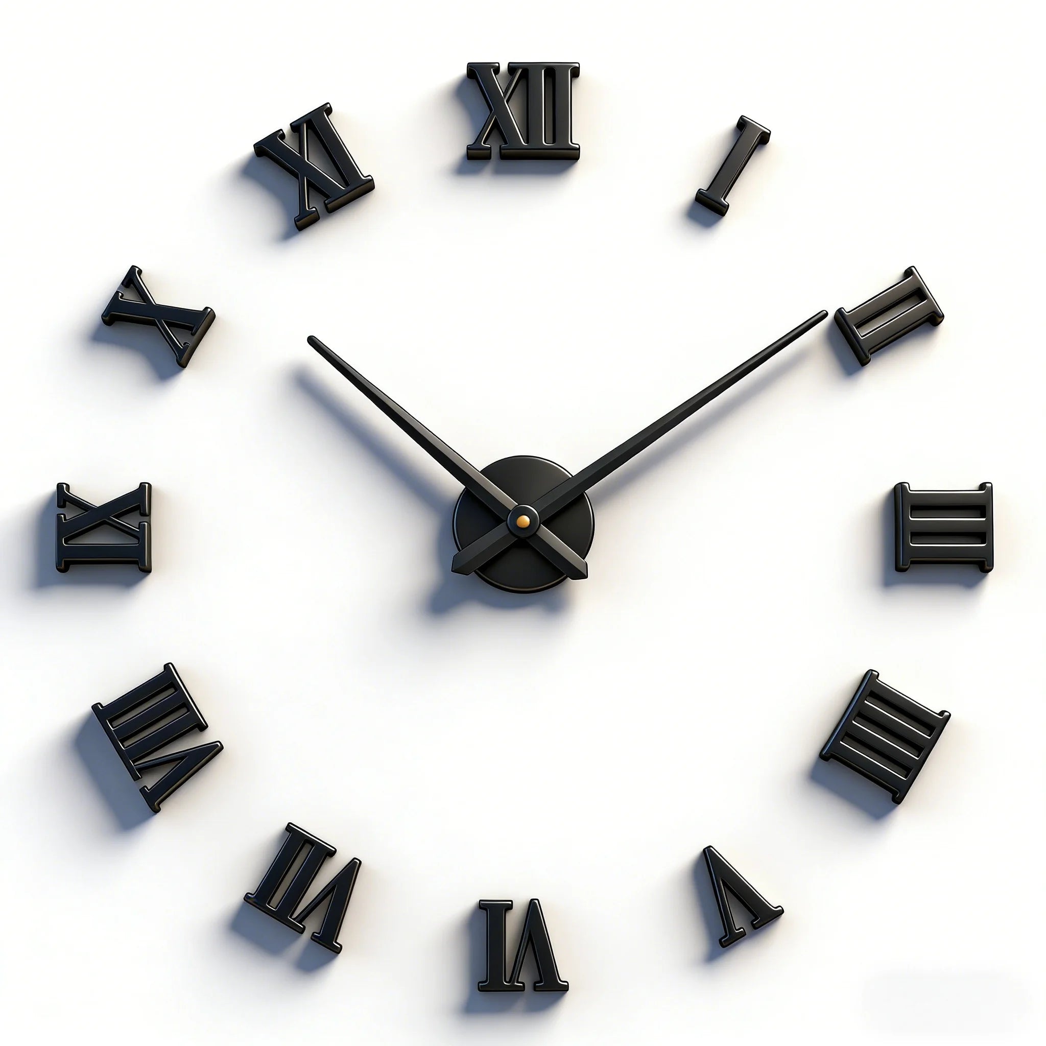 Reloj de pared con espejo acrílico de Número Romano grande 2D/3D, pegatina de moda DIY, relojes de cuarzo, reloj, decoración del hogar, pegatinas para el salón