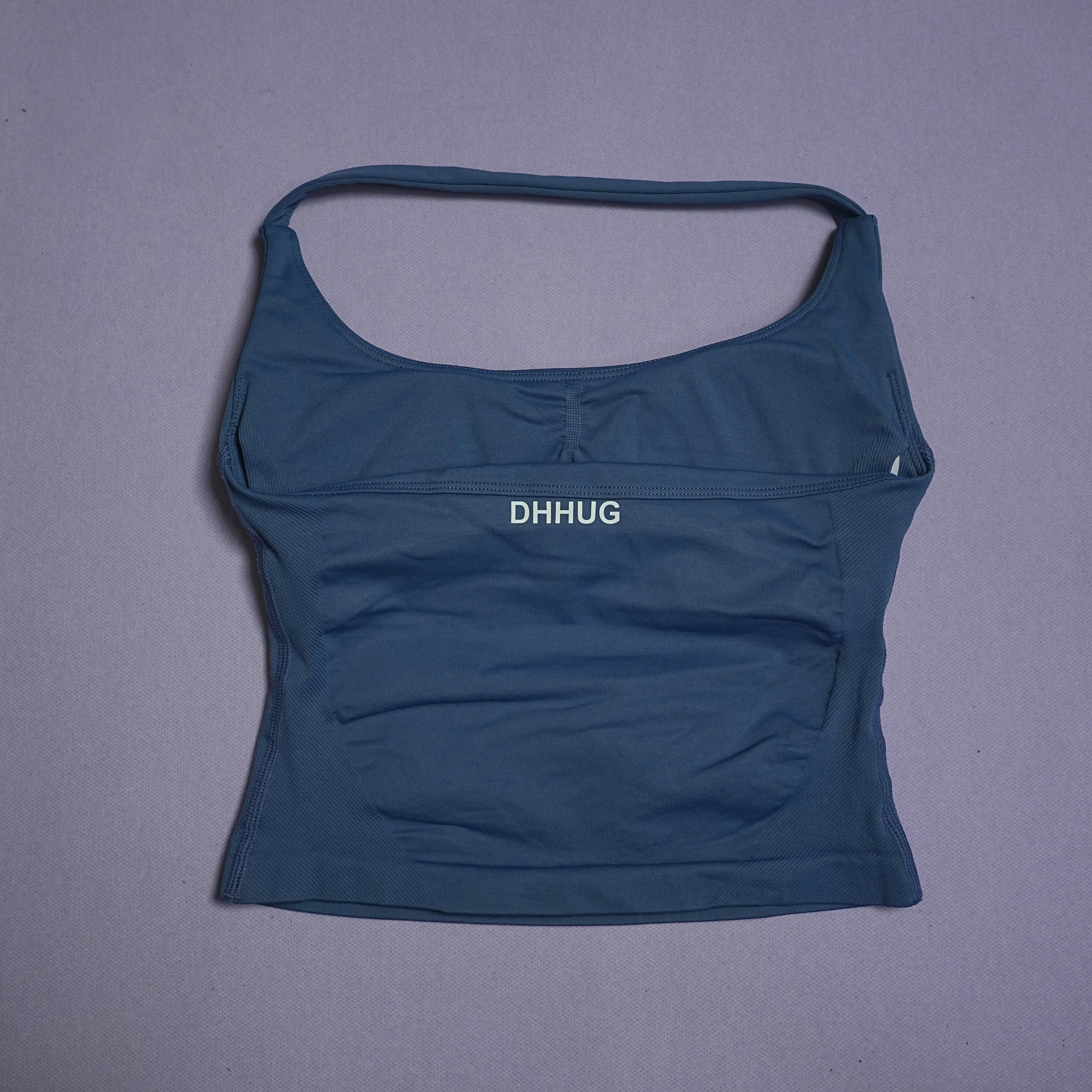 DHHUG Top deportivo para mujer, camiseta sin costuras para yoga con relleno extraíble, top deportivo sin mangas con cuello en V, para gimnasio y correr