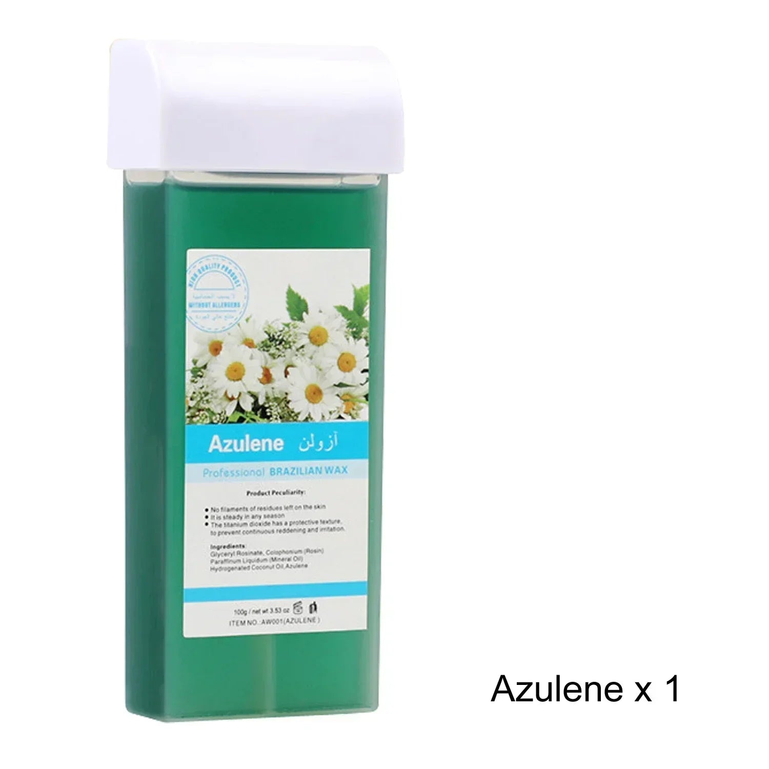 Cera depilatoria en roll-on 2026 con rosa y aloe, cartucho de cera indolora para depilación, calentador de cera para depilación de bikini y cuerpo
